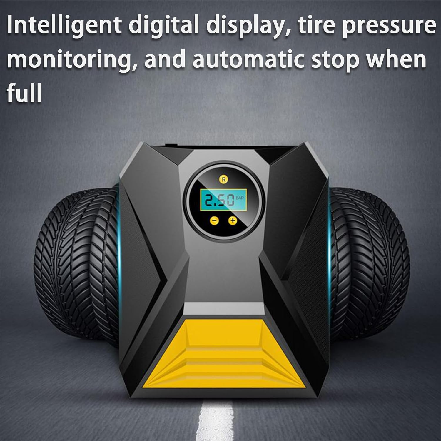 Tire Inflator | Electric Pump Digital Pressure Gauge,12V Cordless Electric Tyre Digital Display Gauge for Wheel Bicycle Automotive Balls Car Truck Motorcycle image number 4