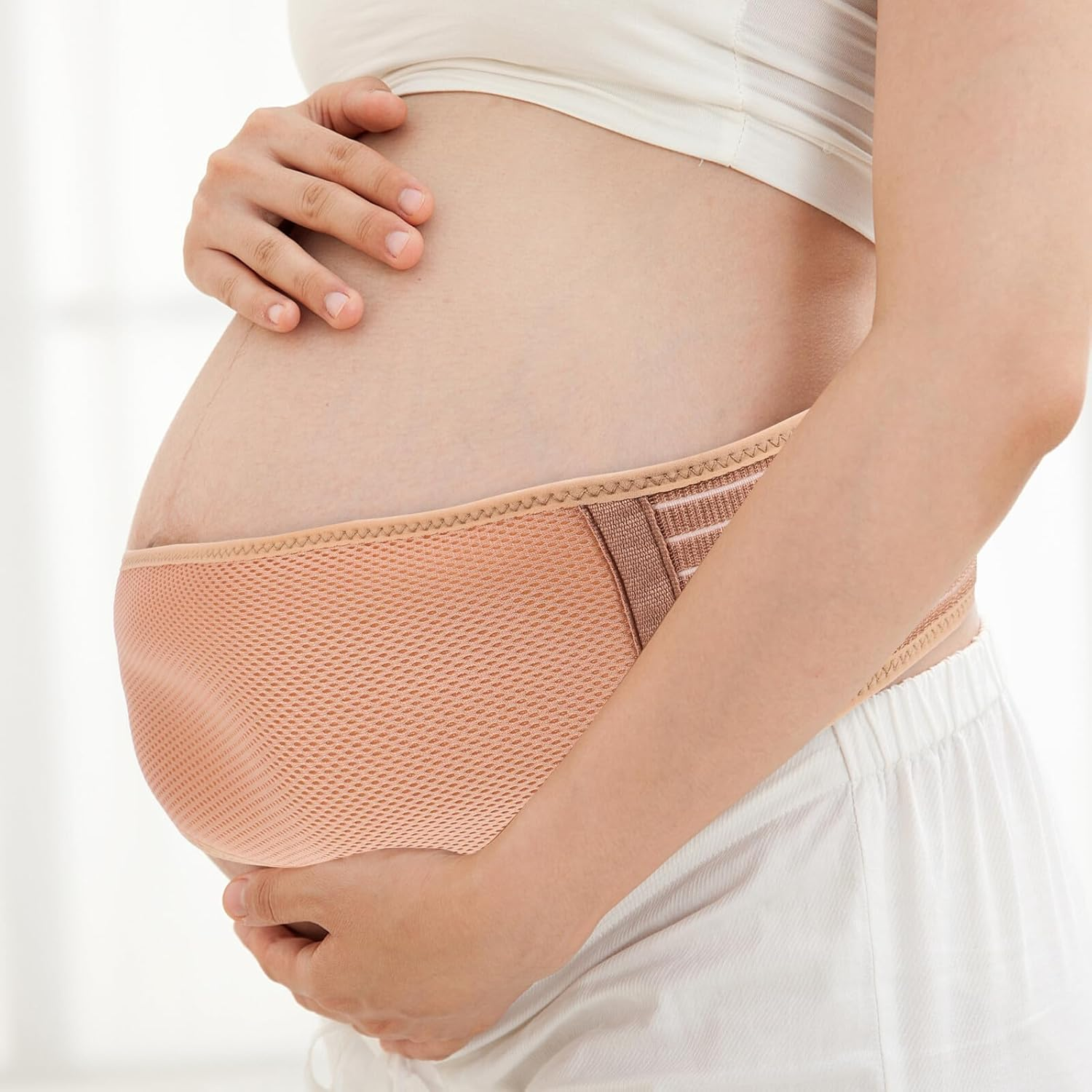 KOMBIUDA Adjustable Maternity Support Belt for Pregnant Women Breathable Pelvic Belly Band Comfortable Pregnancy Belly Support Lumbar Relief image number 5