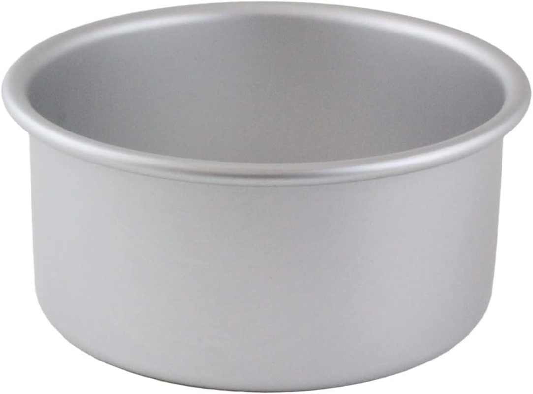 PME LBR073 Anodised Aluminium 3 Inch Deep round Cake Tin with Loose Base, 7" (178Mm) Silver