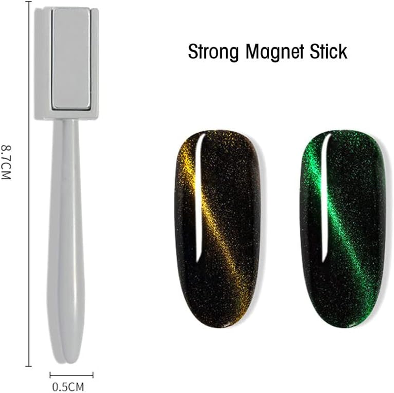 Xinyee 6Pcs Nail Magnetism Tool Set with Double Headed Flower Design Nail Pens Strong-Magnet Stick Cats Eye Effect Gel Tools for Professional Use Home DIY image number 6