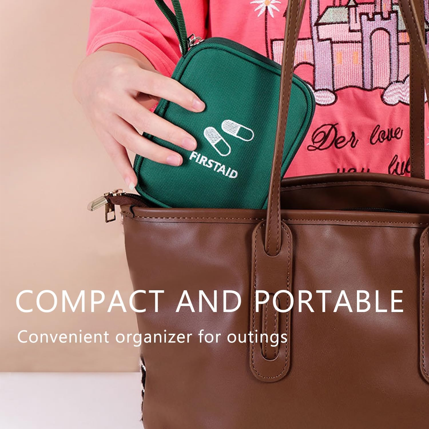 ROLMZJX 2 Pack First FID Kit Travel,Portable Mini First Aid Kit, Empty Travel Medicine Outdoor First Aid Kit for Outdoor Activities Sports Camping Hiking Emergency (Green+Blue) image number 6