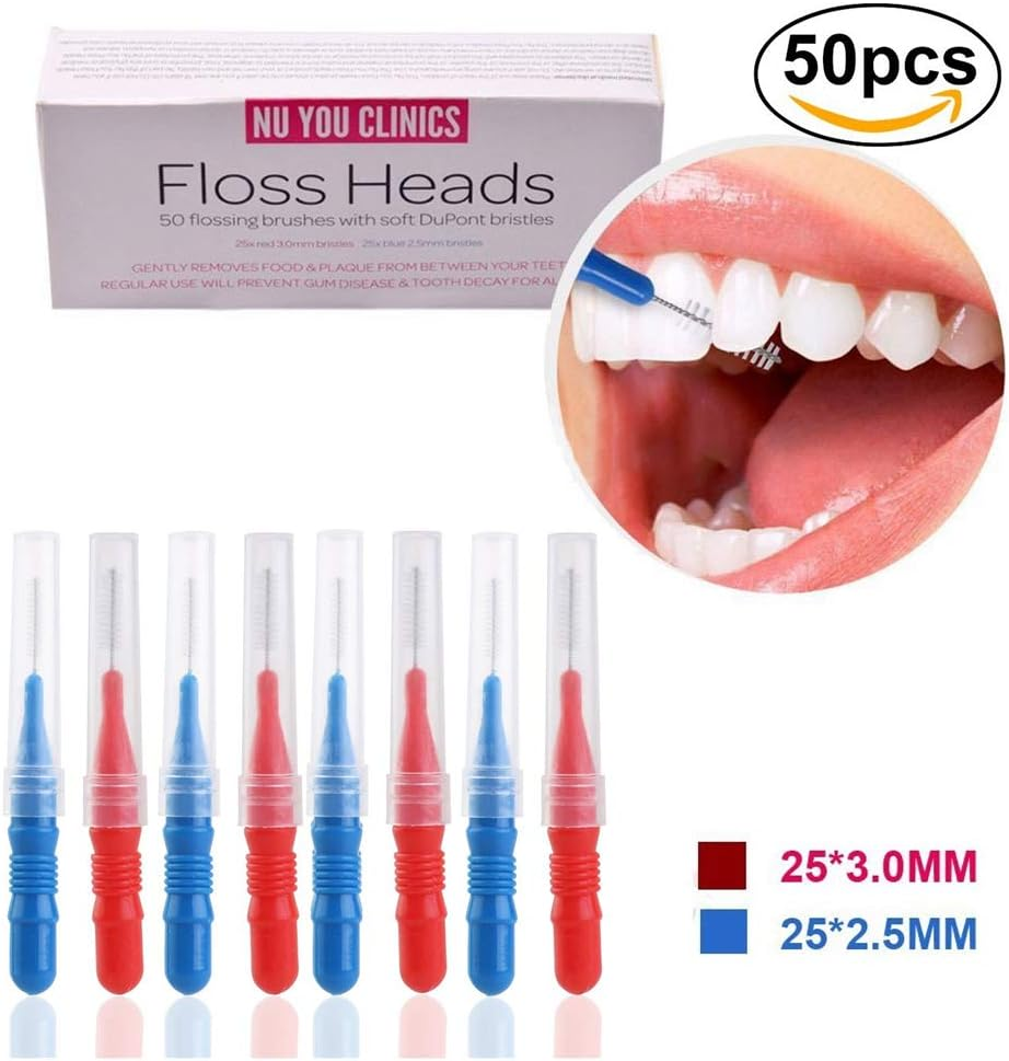 Interdental Brush (50 Counts) River Lake Toothpick Cleaners,Tooth Flossing Head Oral Dental Hygiene Brush,Tooth Cleaning Tool image number 5