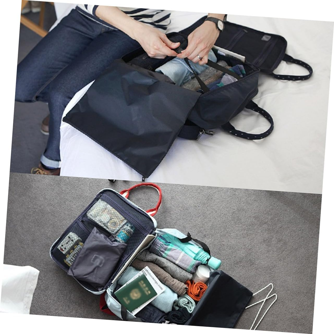 SAFIGLE Cabin Bag Luggage Tote Trolley Sleeve Straps Lightweight Travel Bag Tote Organize Your Essentials image number 3