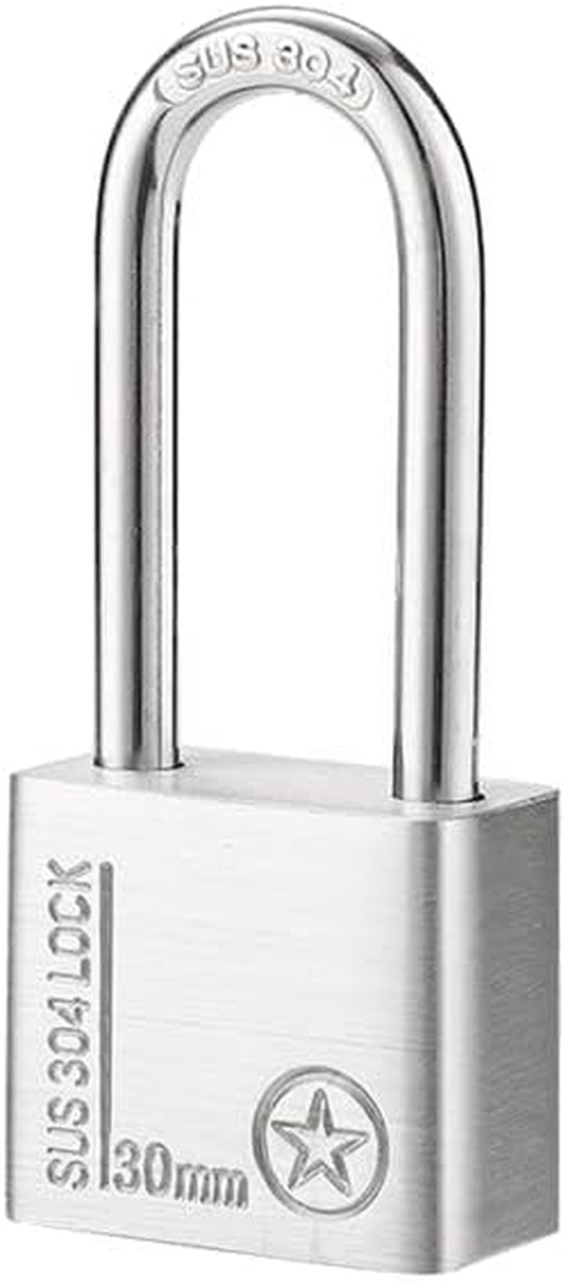 304 Stainless Steel Keyed Padlock 30 Mm Padlocks Heavy Duty Lock with 4 Keys, Indoor Outdoor Security Locks for School and Gym Locker, Sheds, Fence, Backpack, Storage Cabinets [Short Shackle]