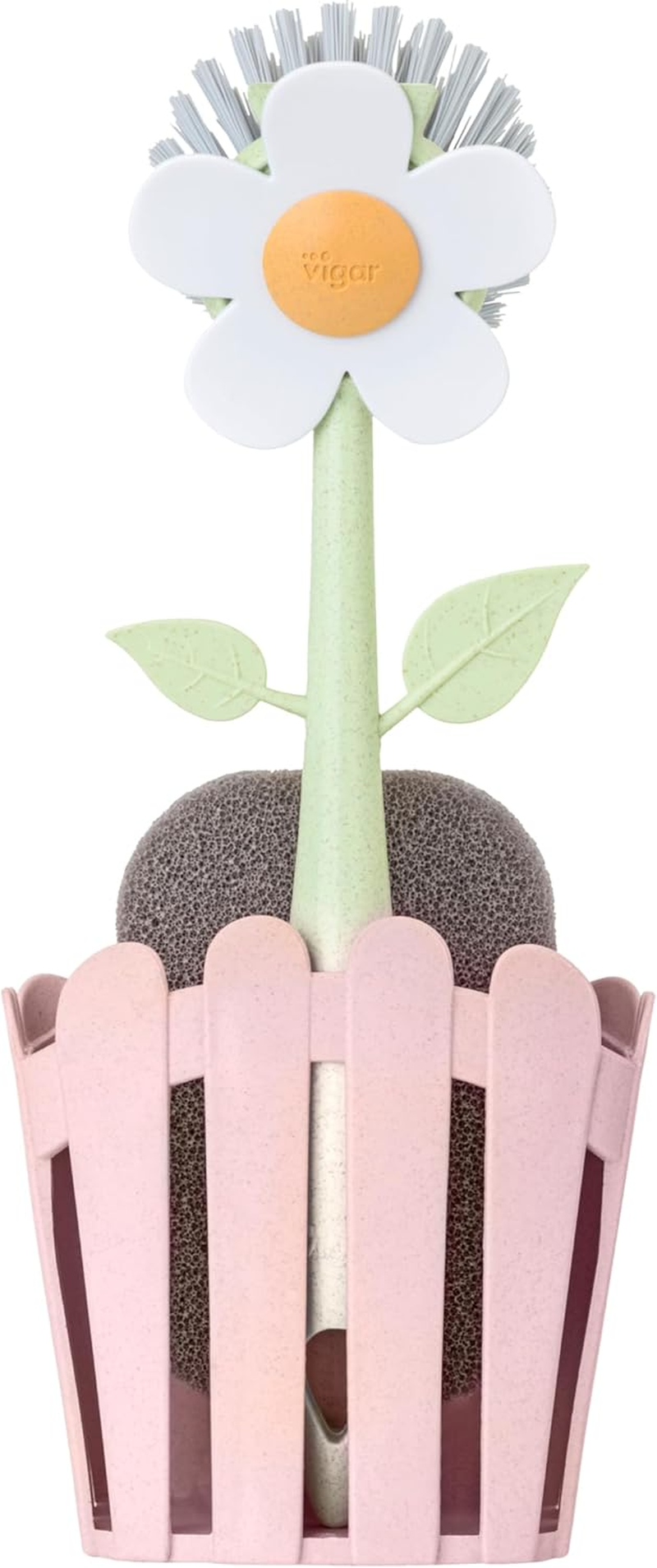 Vigar Fence Sink Set with Pink Florganic Suction Cup Set of 3 image number 1