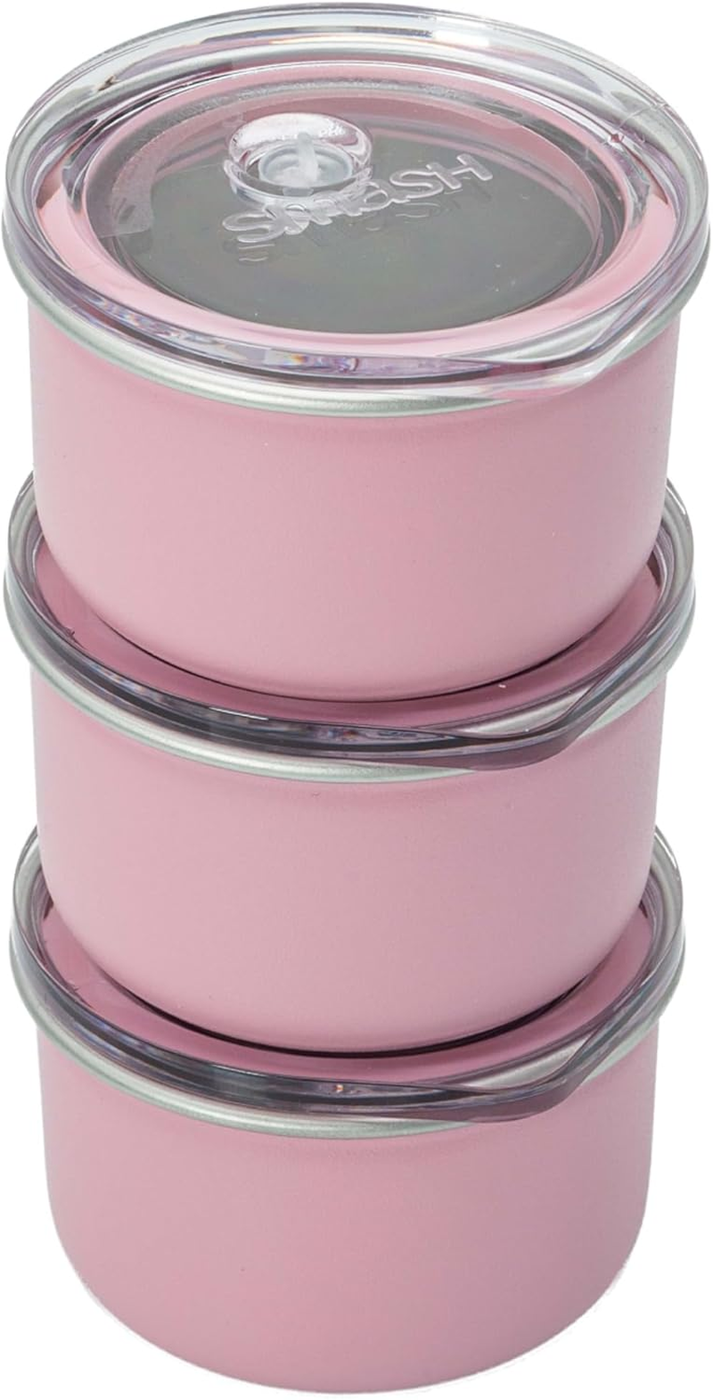 Smash Microwave-Safe Powder Coated Stainless Steel Mini Dressing & Sauce Pots &ndash; Pink, 60Ml (Pack of 3) | Leak-Proof, Airtight, Reusable | Fits inside Smash Bento & Meal Boxes image number 5