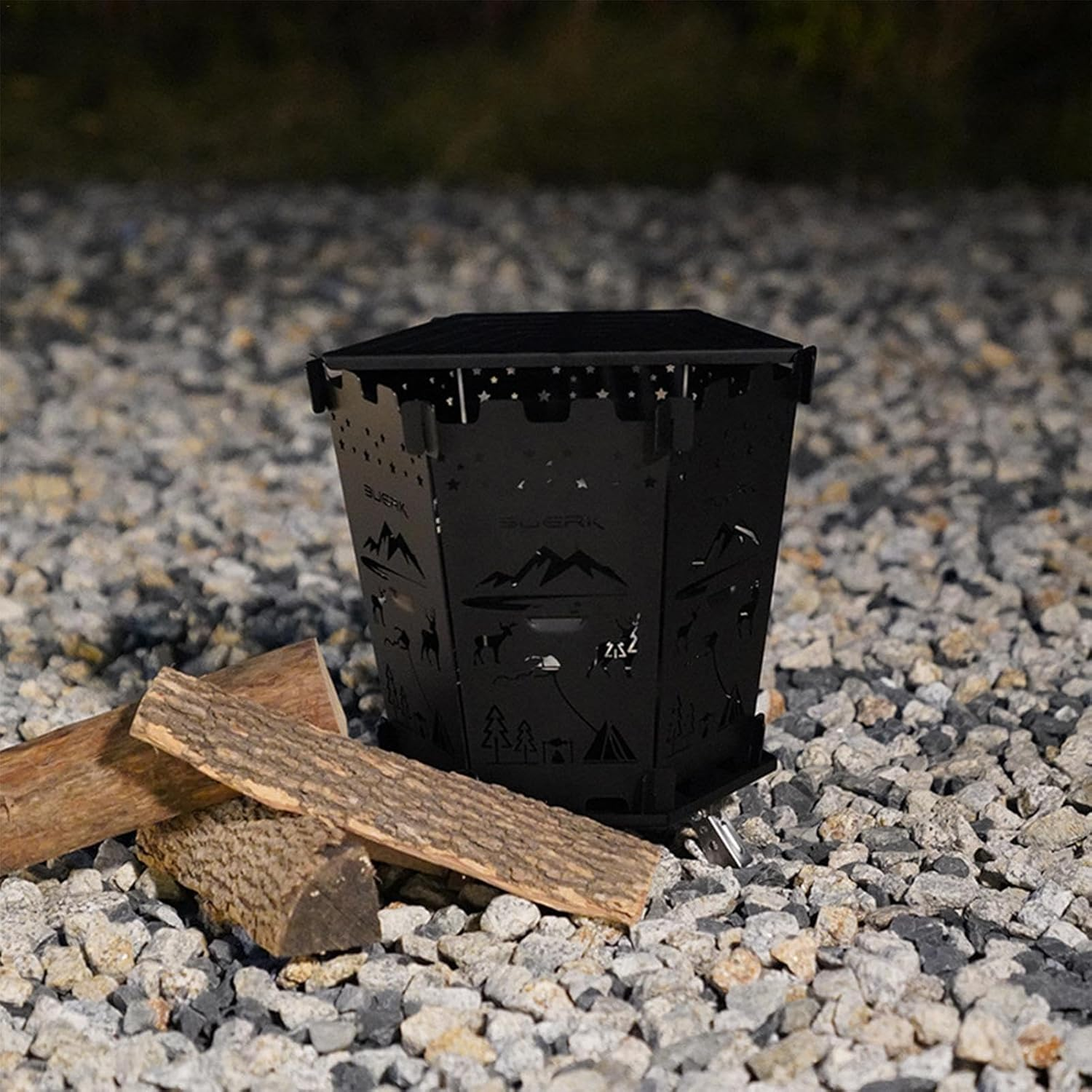 Camp Stove Backpacking,Bbq Wood Burning Foldable Camp Stoves Backpacking Burner - Compfire Lightweight Bonfire Rack Backpacking Camping Burner for Hiking image number 6