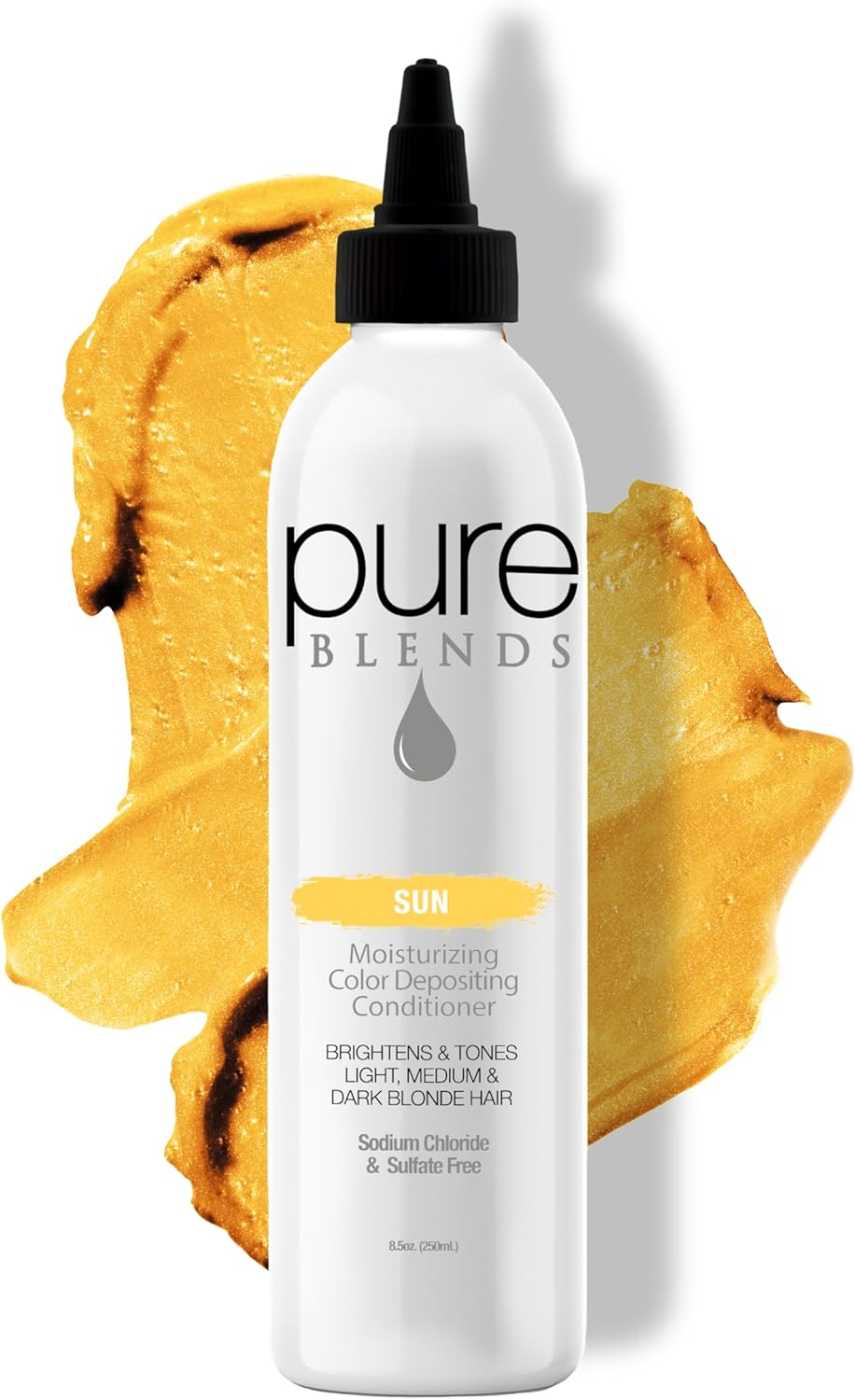 Pure Blends Hydrating Color Depositing Conditioner, Sun Light, Medium, Dark Blonde, 8.5 Oz. image number 3