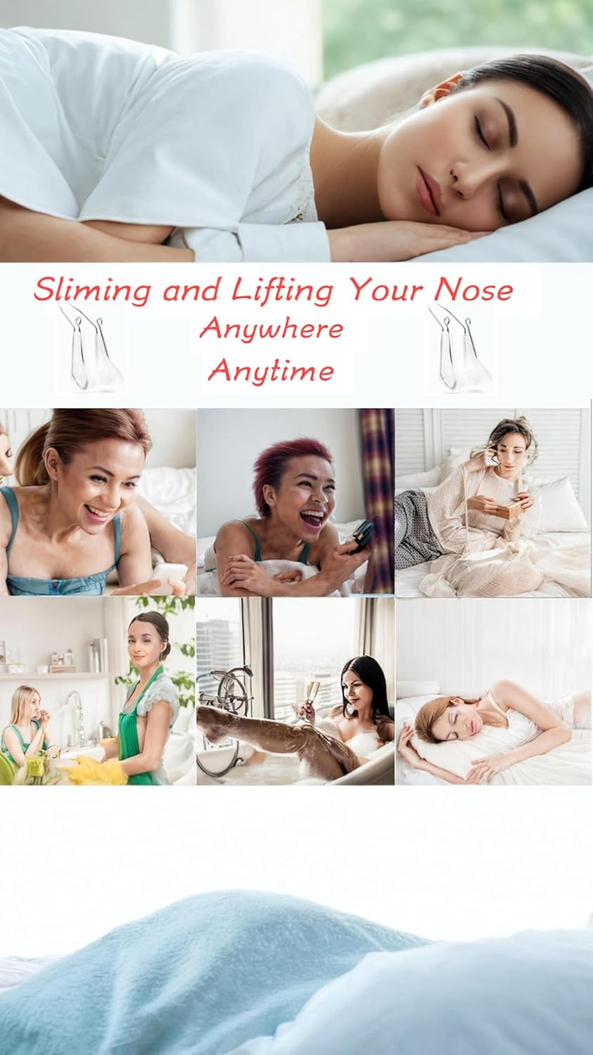 Nose Shaper Clip Nose Beauty up Lifting Tool Pain-Free Rhinoplasty Device Soft Safety Silicone Rhinoplasty Nose Bridge Straightener Corrector Slimming Device for Wide Crooked Nose Women and Men image number 3