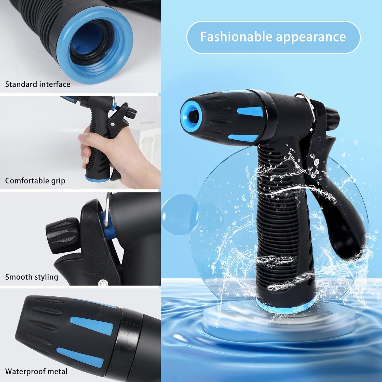 3J3B3R High Pressure Hose Nozzle, Water Gun, Watering Sprinkler Nozzle, Flower Watering Device, Gardening & Lawn Supplies image number 5