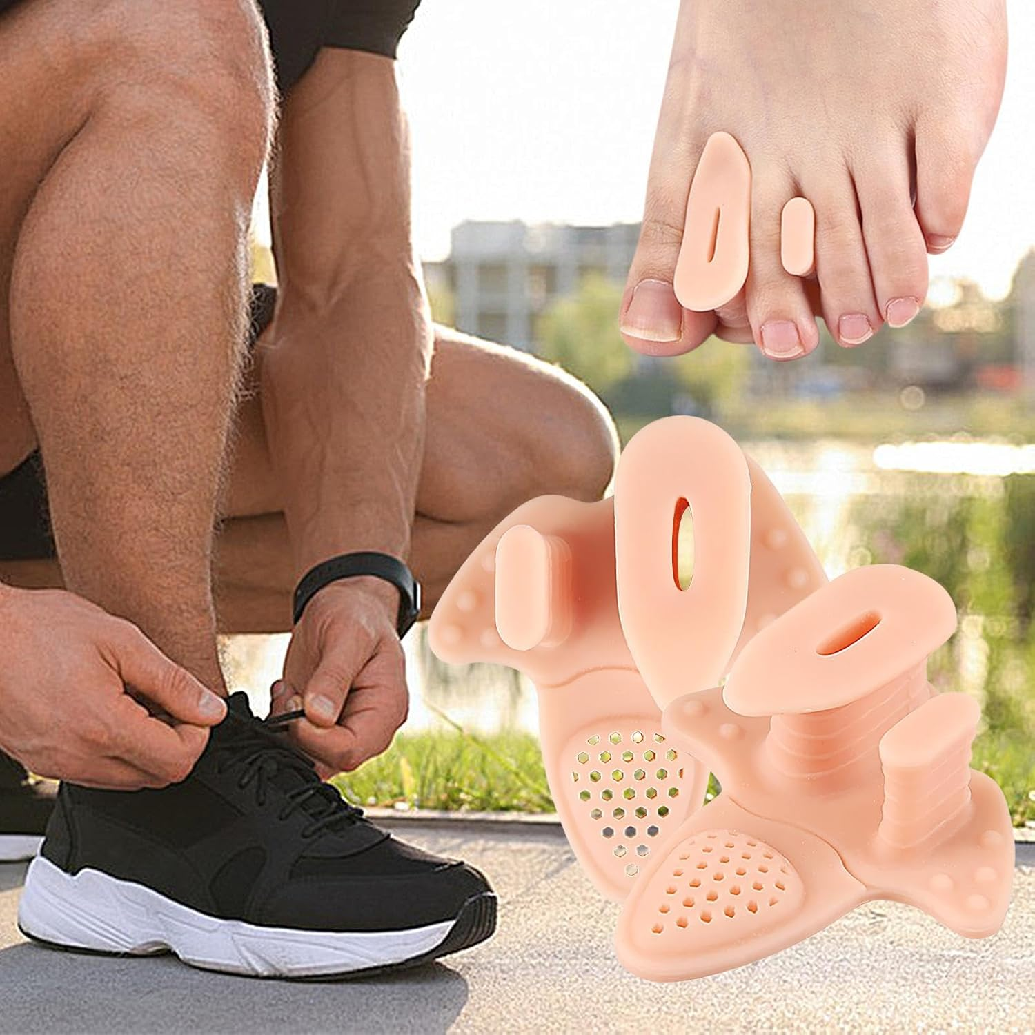 Correct Toes | Toe Alignment Corrector - Foot Health Care Supplies for Hammertoe Correction Flat Feet Walking Running Yoga Pedicure Athletes image number 6