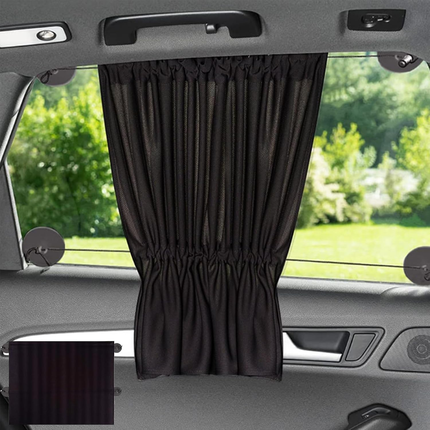 Annuoyi Car Sun Shade,Car Divider Privacy Curtains,Car Camping Window Shades Partition Car Window Covers for Back Window for Baby Privacy for SUV Cars Trucks (2 PCS) image number 1