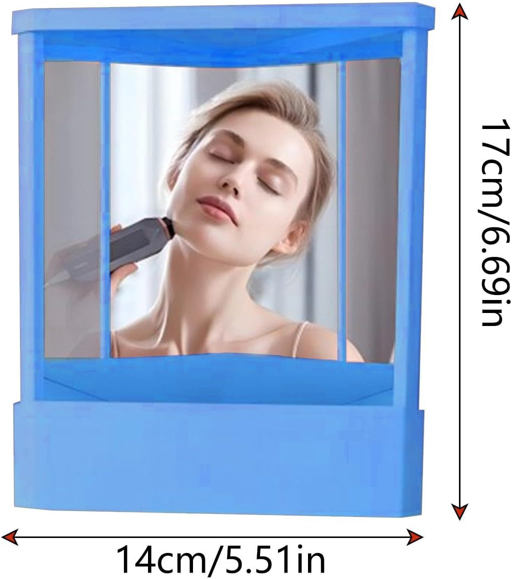 Wesleyyy True Mirror - Non Reversing Mirror, Makeup Vanity Mirror, Real Image Non-Reverse Mirror, Personal Makeup Mirrors, for Haircuts and Beauty, 19X23Cm image number 2