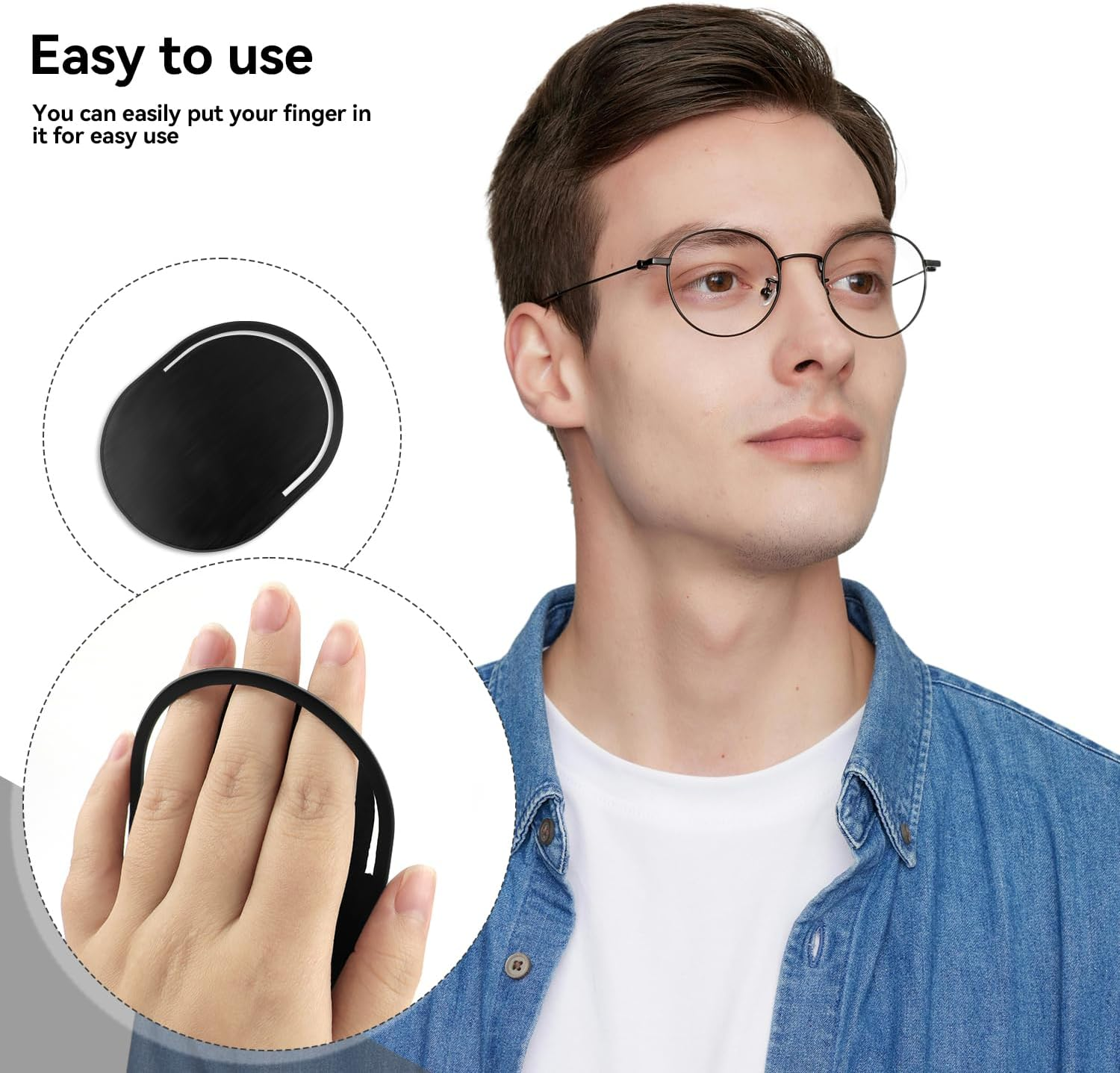 Pocket Palm Combs, Massager Hair Brush Comb Palm Combs for Men Beard Brush, Black Pocket Brush (10 Pcs Palm Type)