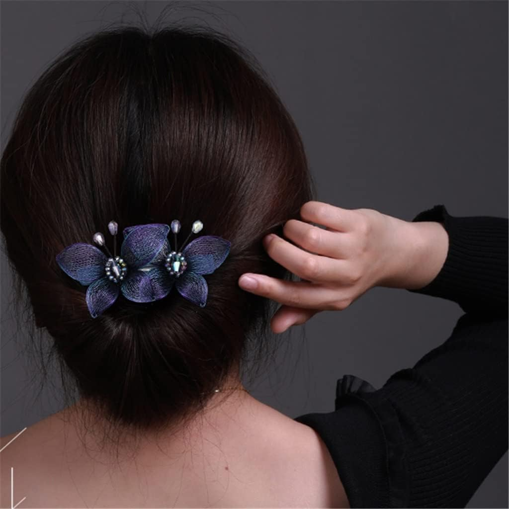 Crystal Hair Accessories,Clips Hairpins,Clip Plate,Hairpin Back Head Headdress Mother Hairpin Rhinestone Flower Jewelry Hair Clip Top Clip Clip (Color : B, Size : 11 * 5Cm) ( Color : B , Size : 11*5Cm image number 5