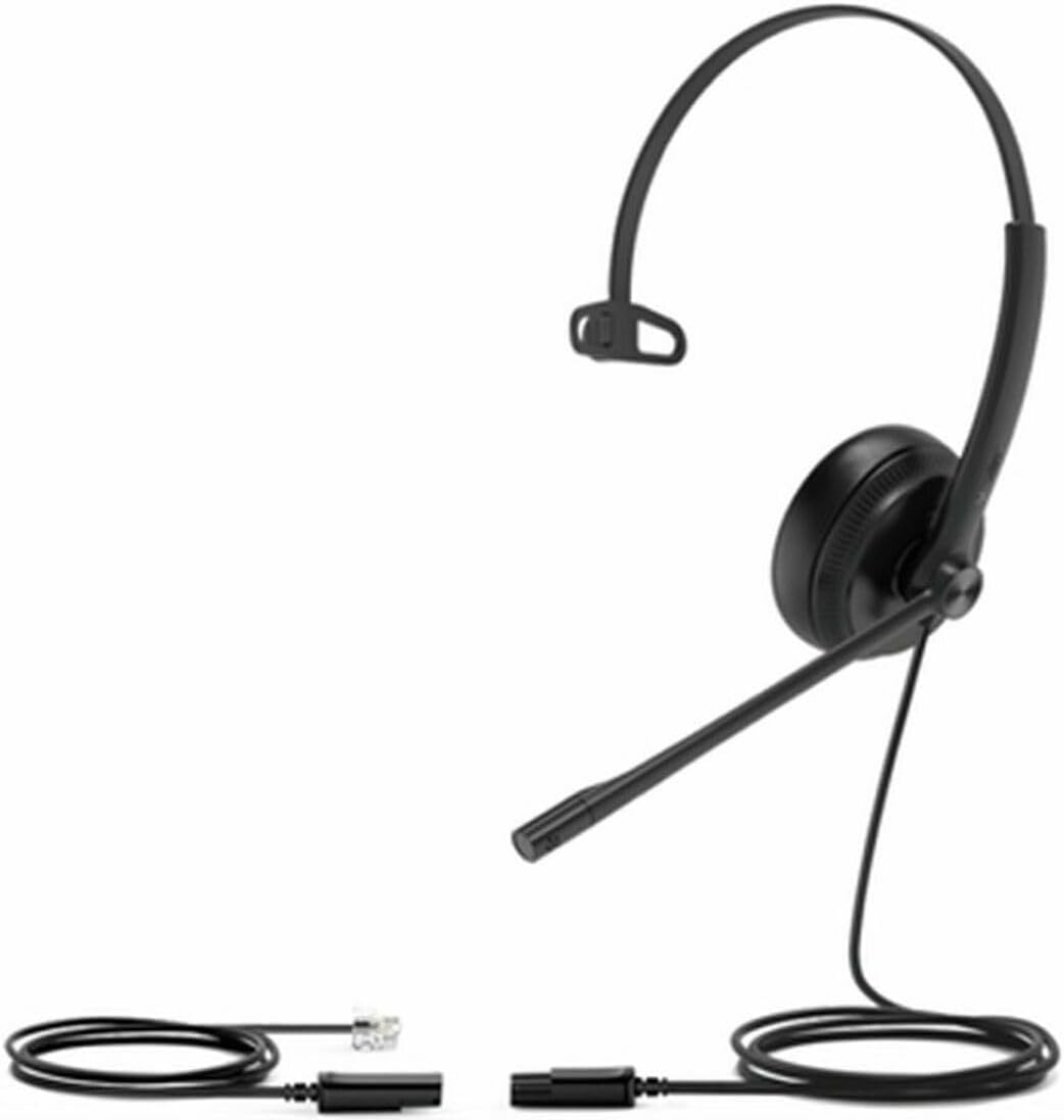 Yealink 37616 YHS34 Lite Mono Wideband Noise-Canceling Wired Headset with RJ9, QD Cord
