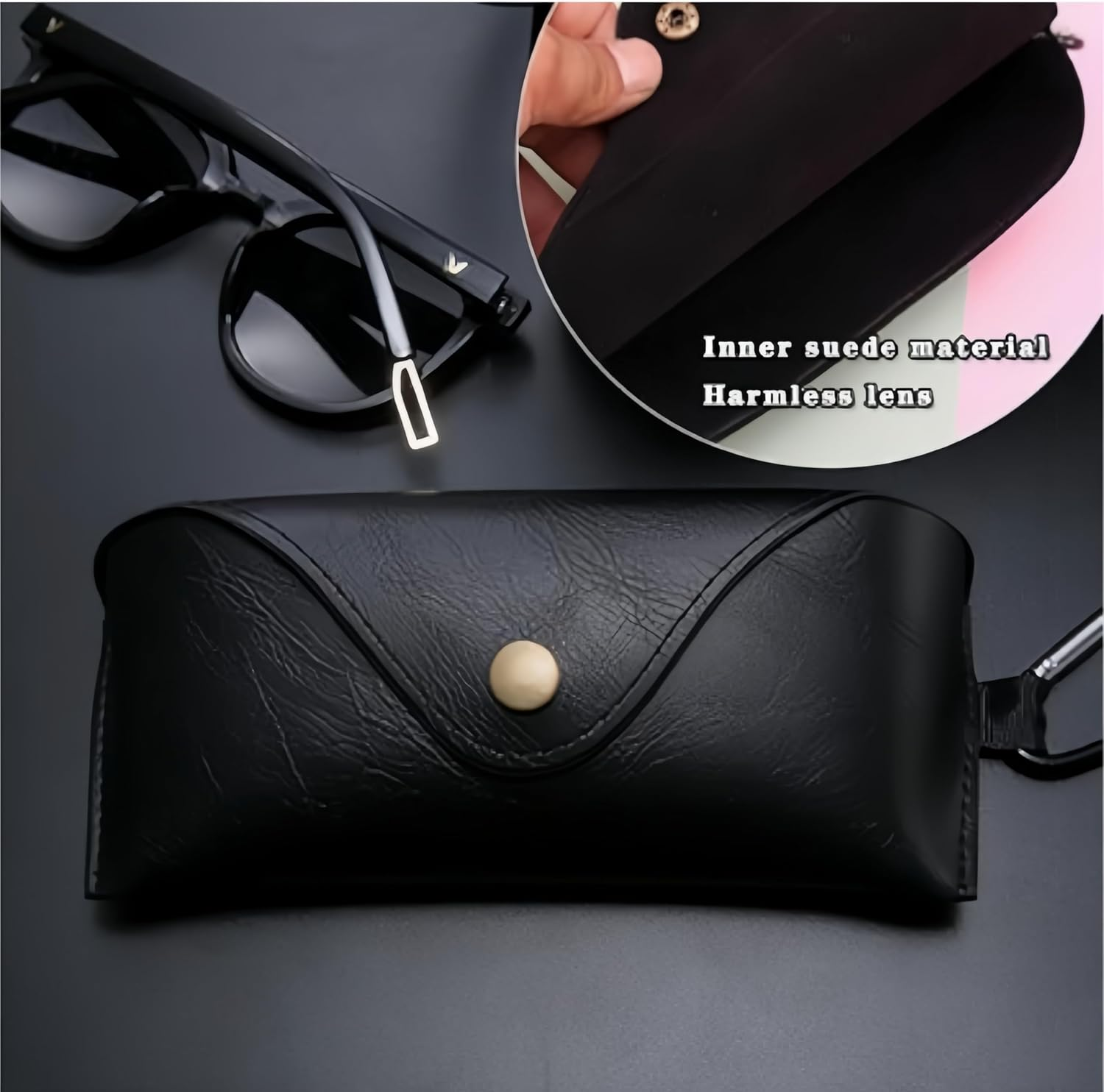 Sunglasses Bag, 2 Pack Eyeglasses Cases, Protective Glasses Case Sunglasses Case for Men,Women image number 1