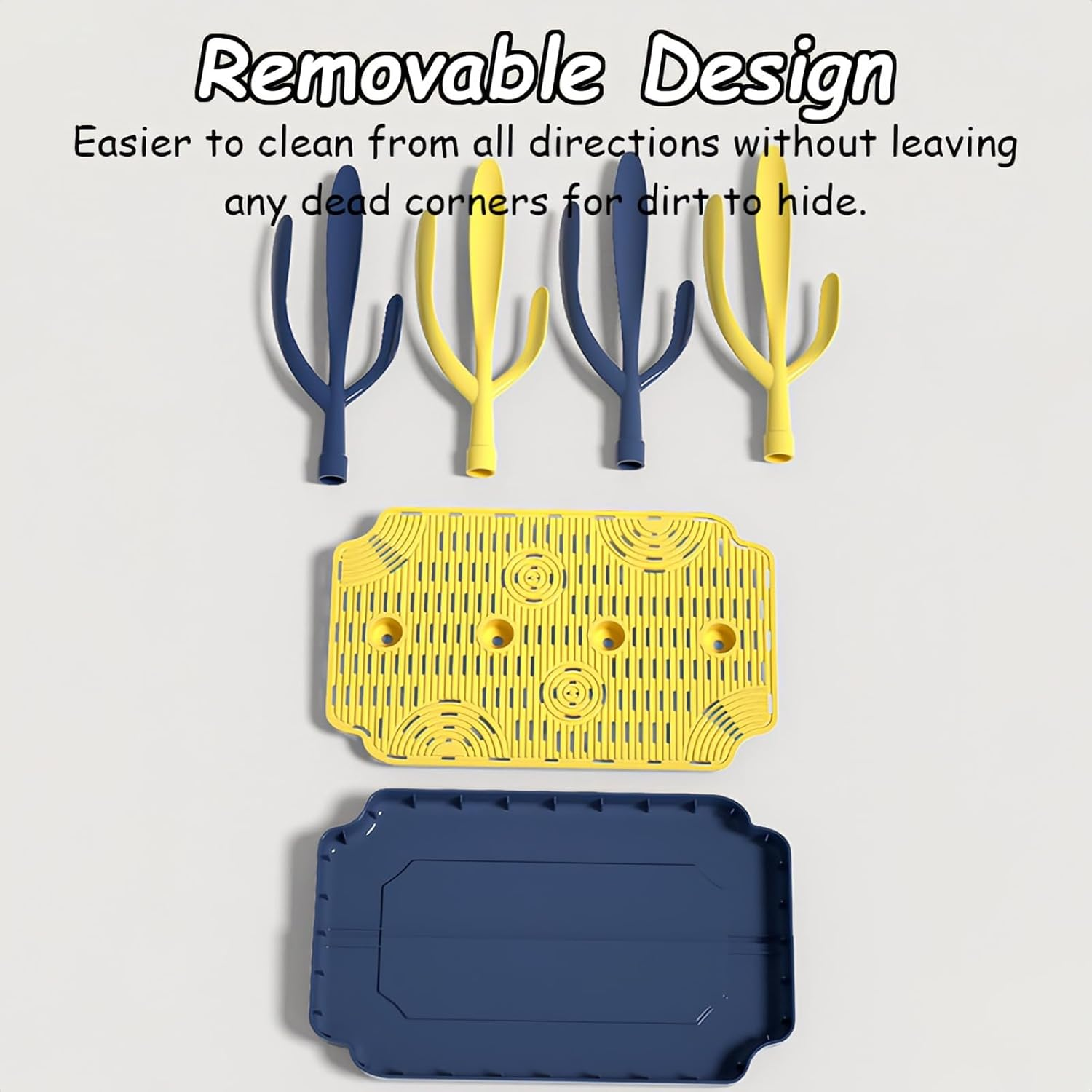 Baby Bottle Drying Rack, Vertical Bottle Dryer Holder with Detachable Design, ABS Material, Space-Saving & Fast Drying for Baby Bottles, Pacifiers, and Accessories (Blue)