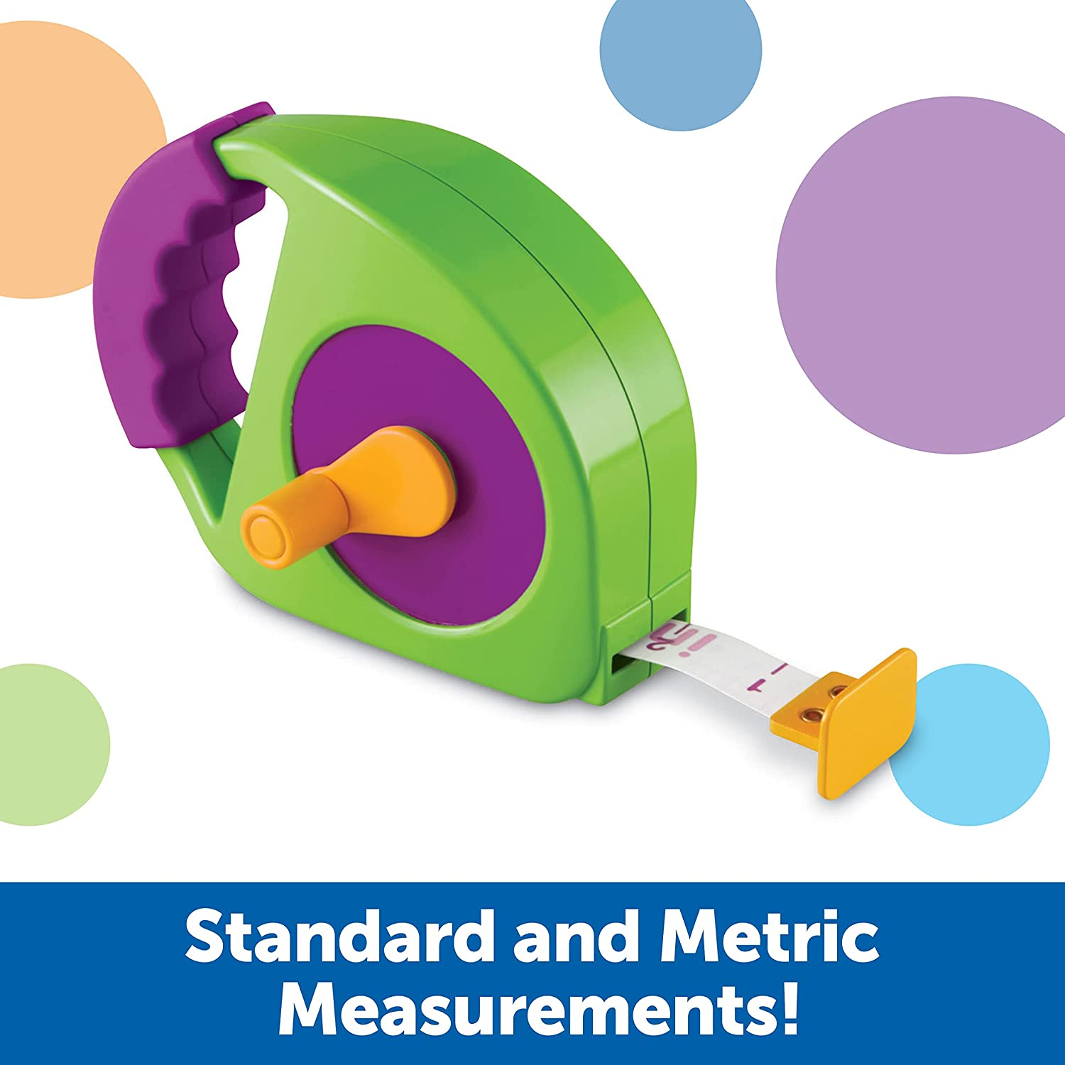 Learning Resources Simple Tape Measure, Measures 4 Feet, Construction Toy, Ages 3+