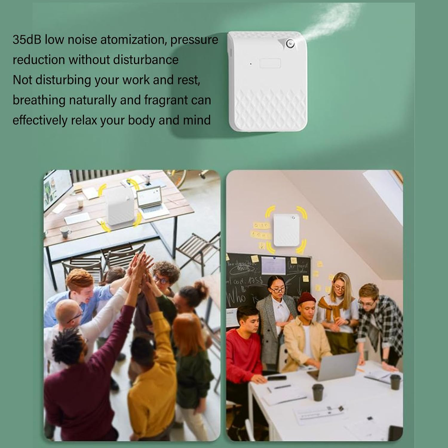 Essential Oil Diffuser, Smart Automatic Fragrance Machine Scent Air Machine, Wall Hanging and Desktop Mount Aromatherapy Diffuser for Home Hotel SPA Sauna Office Large Rooms image number 2