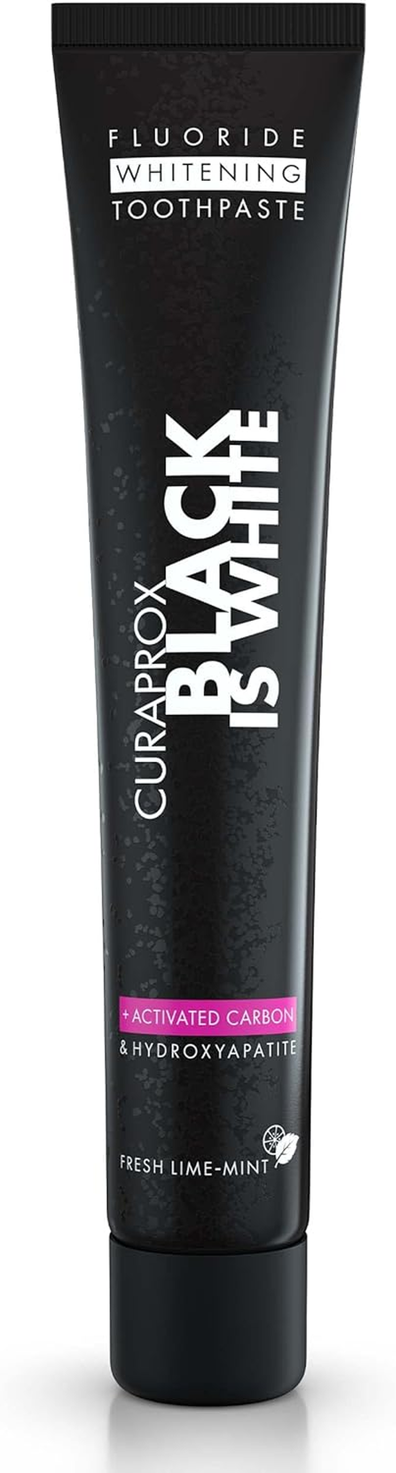 Curaprox Black Is White Toothpaste for White Teeth, Teeth Whitening with Black Activated Carbon Toothpaste, Whitening Toothpaste, 1 X 90 Ml image number 2