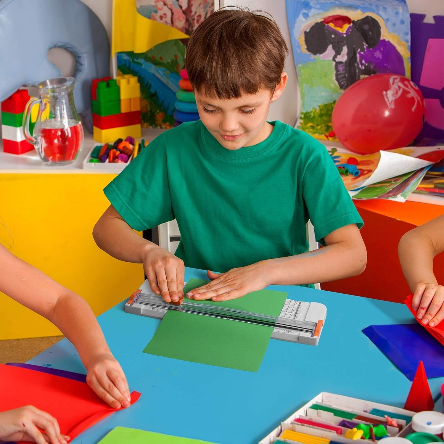 Straight Paper Cutter for Crafting, A4 Paper Trimmer, 38 CM Paper Trimmer with Security Safeguard and Side Ruler, Perfect for Cardstock, Coupon,Photos and Crafting Paper. image number 1