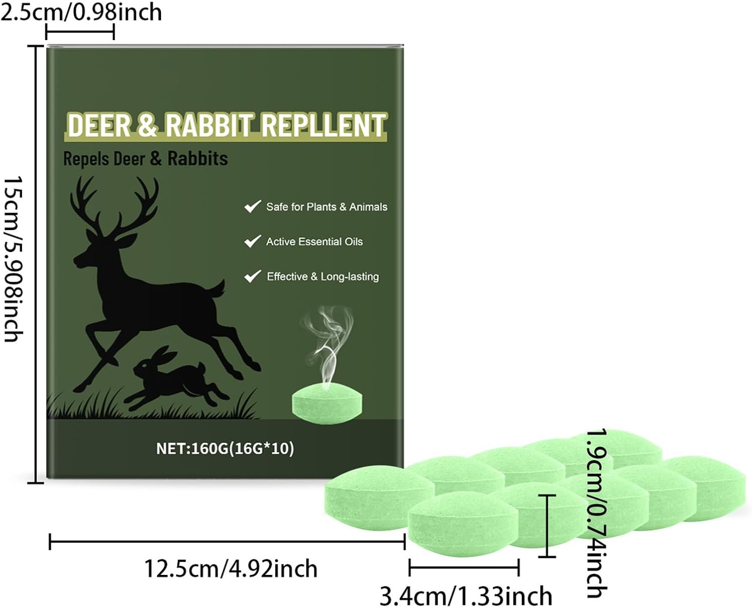 Deer Repellant for Yard - Deer Repellant Balls for Outdoor | Long-Lasting Protection Natural Peppermint Oil for Flowers Shrubs Vegetables Trees image number 2