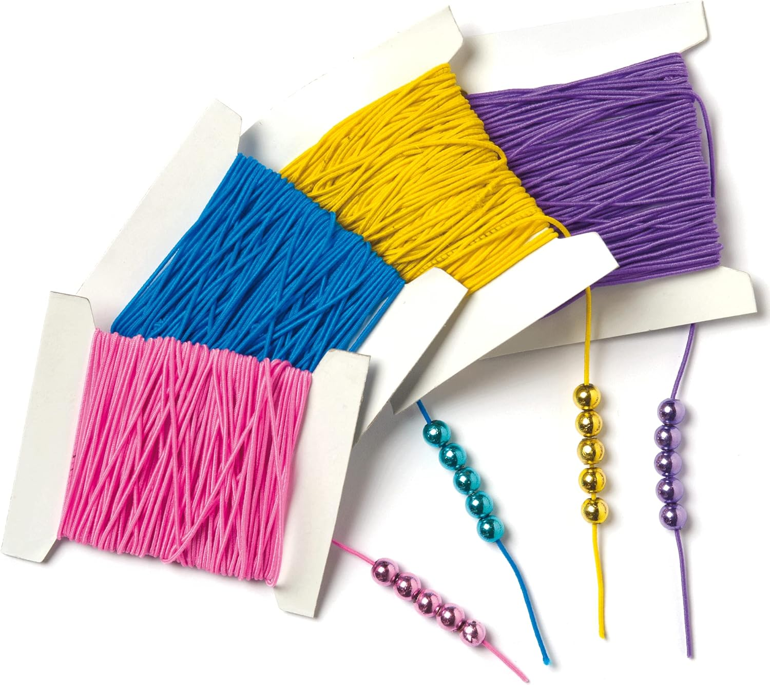 Baker Ross Coloured Elastic (Pack of 4) for Kids Arts and Crafts image number 2