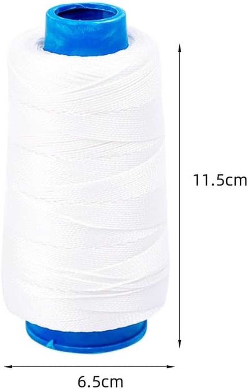 600M 0.68Mm Nylon Thread Cord for Leather, Denim & Canvas; Sewing Shoes, Jeans & Car Covers; Hand & Machine Sewing (2Pcs,300M/Pc) image number 4