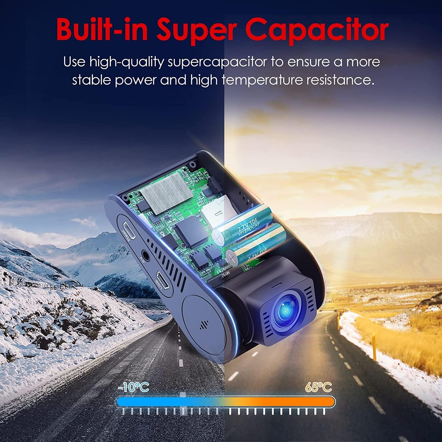 VIOFO A129 Pro Duo 4K Dual Dash Cam 3840 X 2160P Ultra HD 4K Front and 1080P Rear Car Wifi Dash Camera 8MP Sensor GPS, Buffered Parking Mode, G-Sensor, Motion Detection, WDR, Loop Recording image number 1