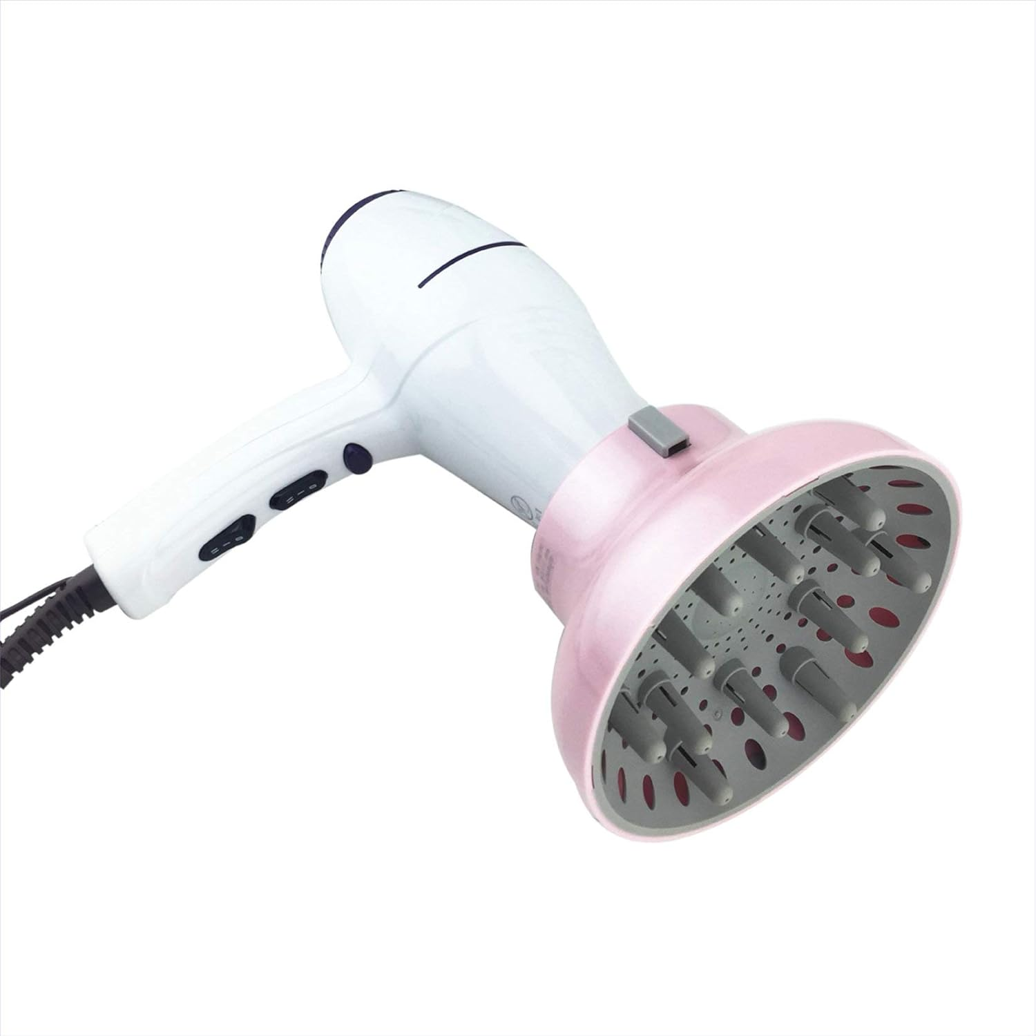 Hairizone Universal Hair Diffuser Adaptable for Blow Dryers with D-1.7-Inch to 2.6-Inch for Curly or Wavy Hair, Pink - Light Blue image number 3