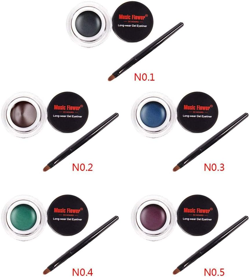 Waterproof Eyeliner Gel Eye Makeup Cream Cosmetics Portable Multifunctional Palette Eye Liner Cream Purple - Purple image number 4