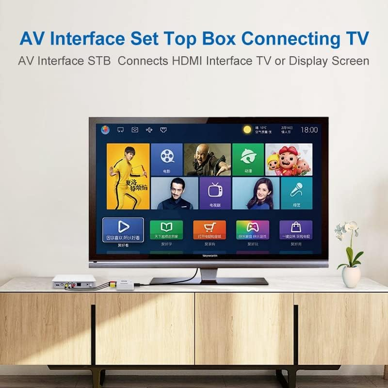 RCA to HDMI,AV to HDMI Converter, 1080P Mini RCA Composite CVBS Video Audio Converter Adapter Supporting PAL/NTSC for TV/PC/ PS3/ Stb/Xbox Vhs/Vcr/Blue-Ray DVD Players image number 4