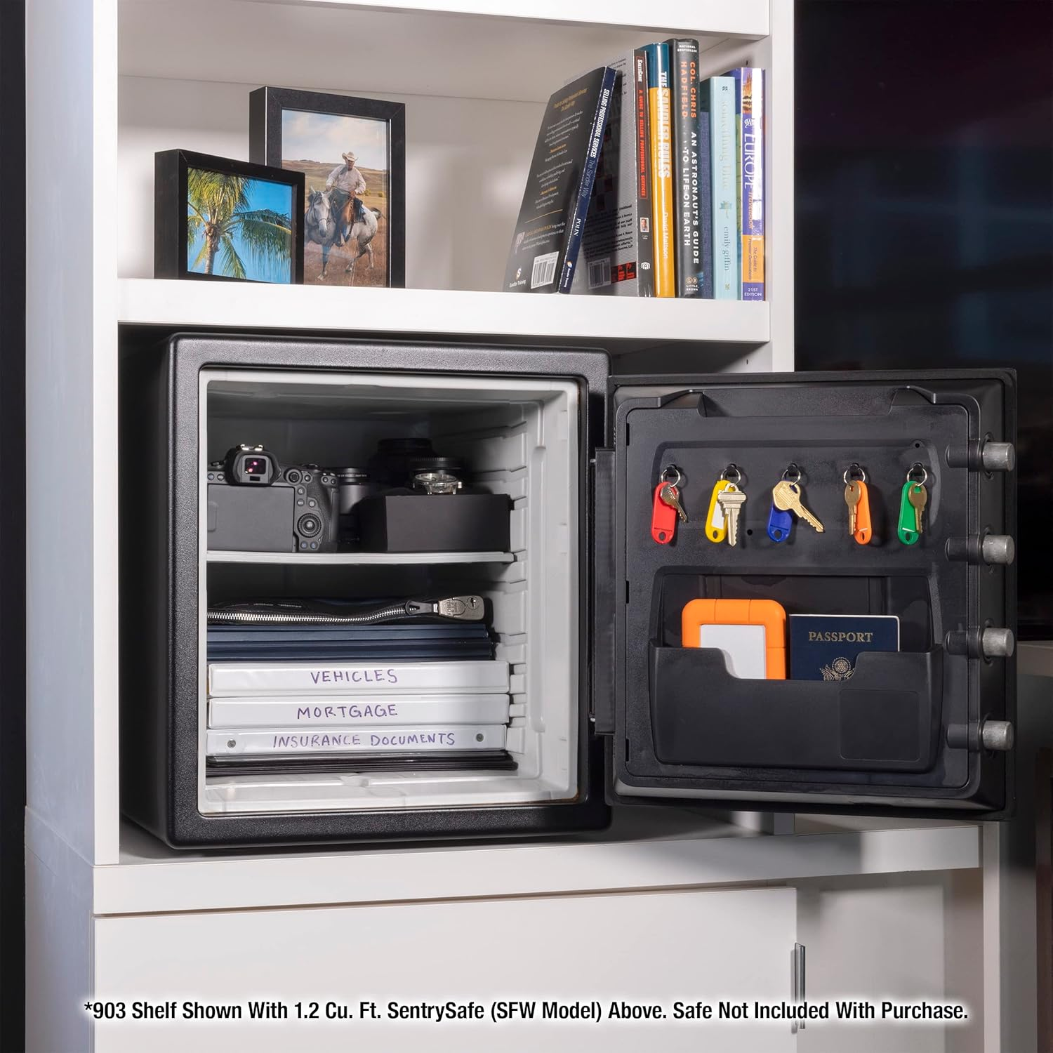 Sentrysafe Shelf Insert for SFW082 and SFW123 Fireproof and Waterproof Safes, Multi-Positional Safe Shelf Accessory for 0.8 and 1.2 Cubic Foot Safes, 903