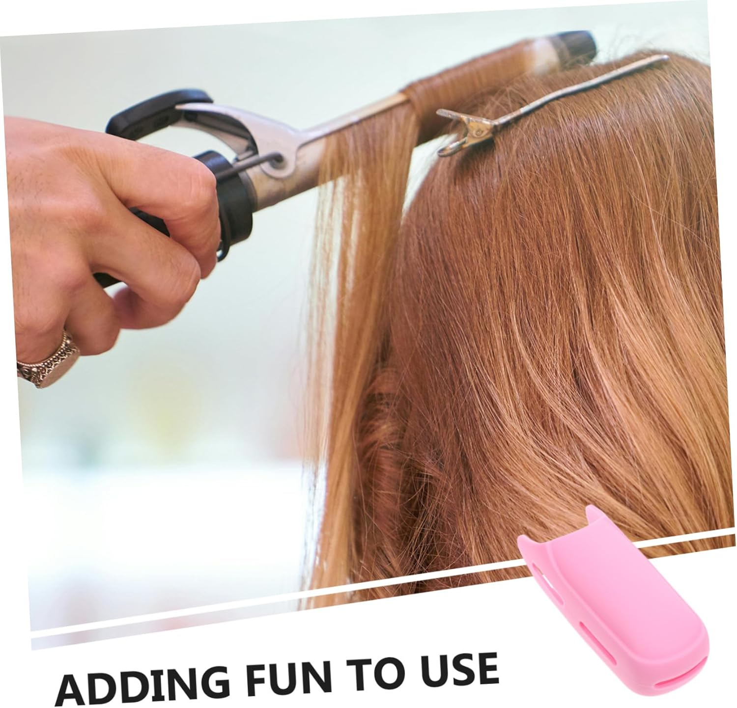 Beaupretty Heat Resistant Silicone Hair Iron Handle Cover for Curling Wands and Straighteners Removable Washable Protective Sleeve Compatible with Various Hair Styling Tools Easy to Install image number 5