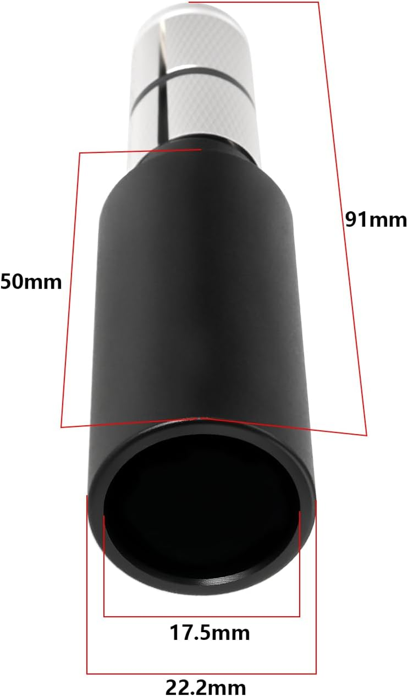 Emsea 1Pair Bicycle Flat Bar Extender Aluminium Alloy MTB Bike Handlebar Bar End Extension 91X22.2Mm Bike Stem Riser 15-20Mm Ported Handlebars Black image number 2