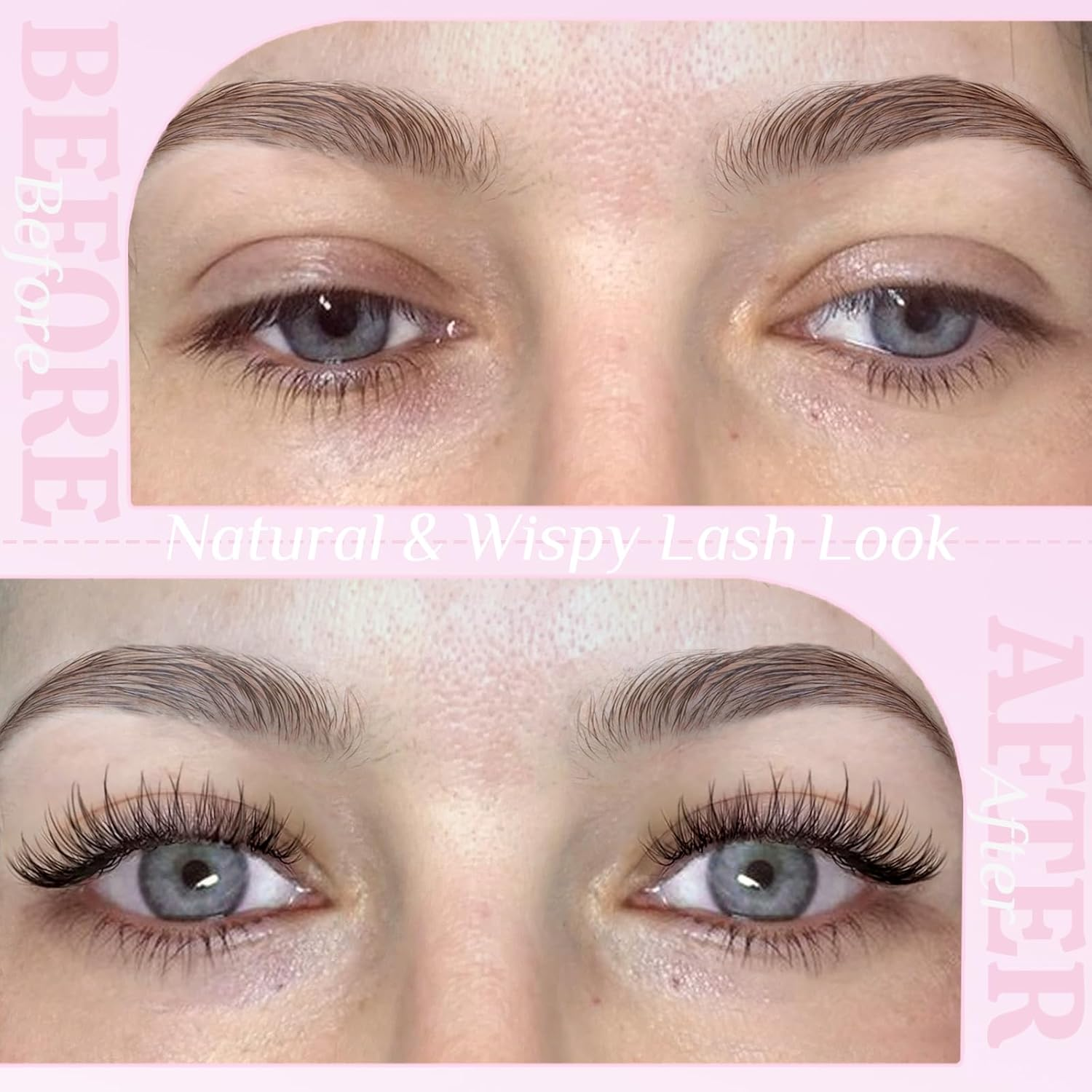 SLSXNL Natural Lash Clusters Wispy Clear & Black Band Eyelash Cluster Lashes 10-12MM C Curl Thin Band False Eyelashes Extensions image number 6