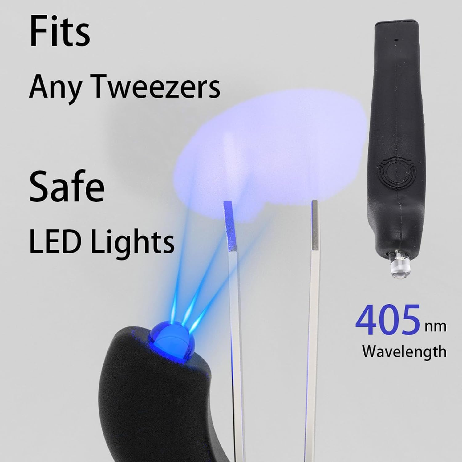 Generic Lash Light for Tweezer, Quick Curing Cordless Portable Lash Lamp for Eyelash Extension, Silicone Mini Handheld Lash Extension Lamp for Nail Art, UV Lash Light for Eyelash image number 2