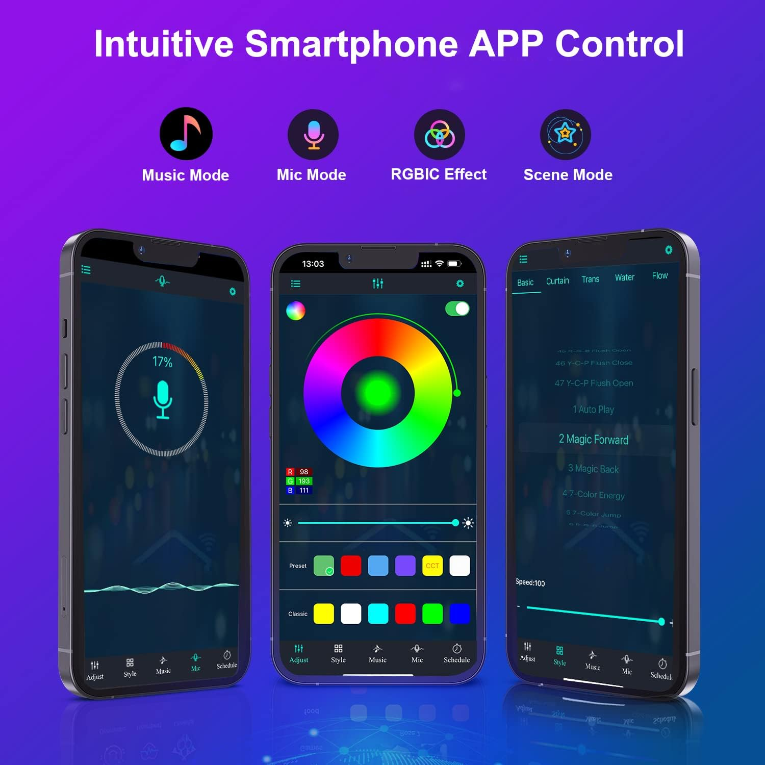 LED Hexagon Lights, Smart Hexagon Wall Lights App Control, LED Light Panels Gaming Lights for Wall, Music Sync, DIY Geometry RGB Room Lights for Gaming Room Living & Bedroom Streaming, 7 Panels image number 6