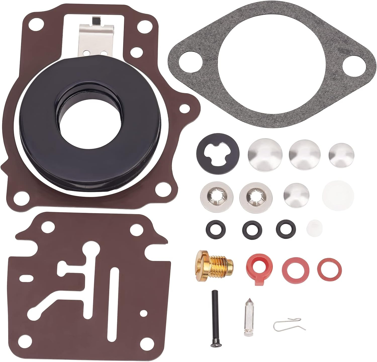 AHL 1Pack Carburetor Rebuild Kit with Float for Johnson Evinrude 396701 392061 398729 18 20 25 28 30 35 40 45 48 50 55 60 65 70 75 HP Outboard Motors Sierra 18-7222 18-7042 Mallory 9-37107 image number 4