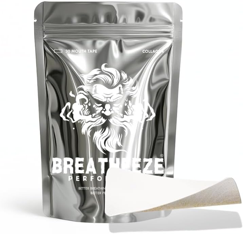 BREATHEEZE Collagen Mouth Tape &ndash; Ultra-Soft, Skin-Safe Sleep Strips Infused with Collagen, Aloe Vera & Vitamins &ndash; Hydrating, Non-Irritating Snore Relief Tape for Deep Sleep & Smooth Skin &ndash; 30 Pack image number 3