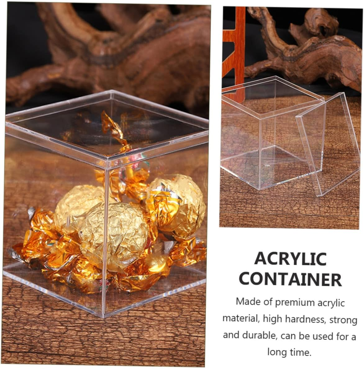 Jojofuny 12Pcs Acrylic Storage Boxes 5.5Cm Candy Snack Containers Organizer for Home Kitchen Display image number 4