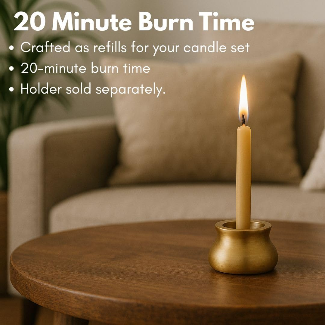 20 Minute Pure Beeswax Candles, Beeswax Meditation Candles, Refill Pack of 50 Mini Candles, Stress Releif Gifts for Women,Non Toxic Candle Made in Australia (Refill Pack 50Pcs) image number 1