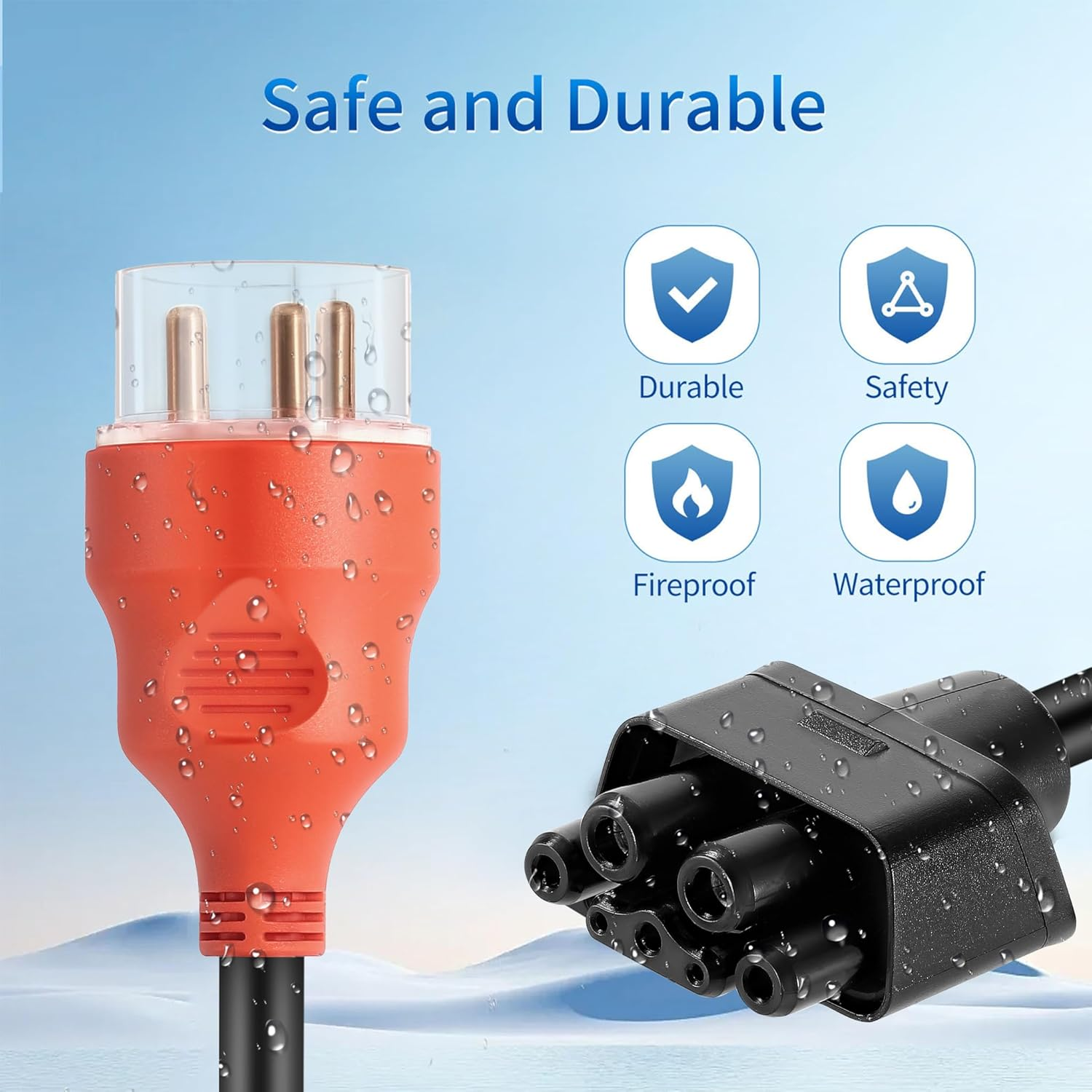 3-Pin to Tesla Adapter, 240V 32A Portable Adapter for Tesla Gen 2, Compatible with Model S, 3, X, Y, Fast Charging for Road Trips, Camping & Hotels (3-Pin) image number 2