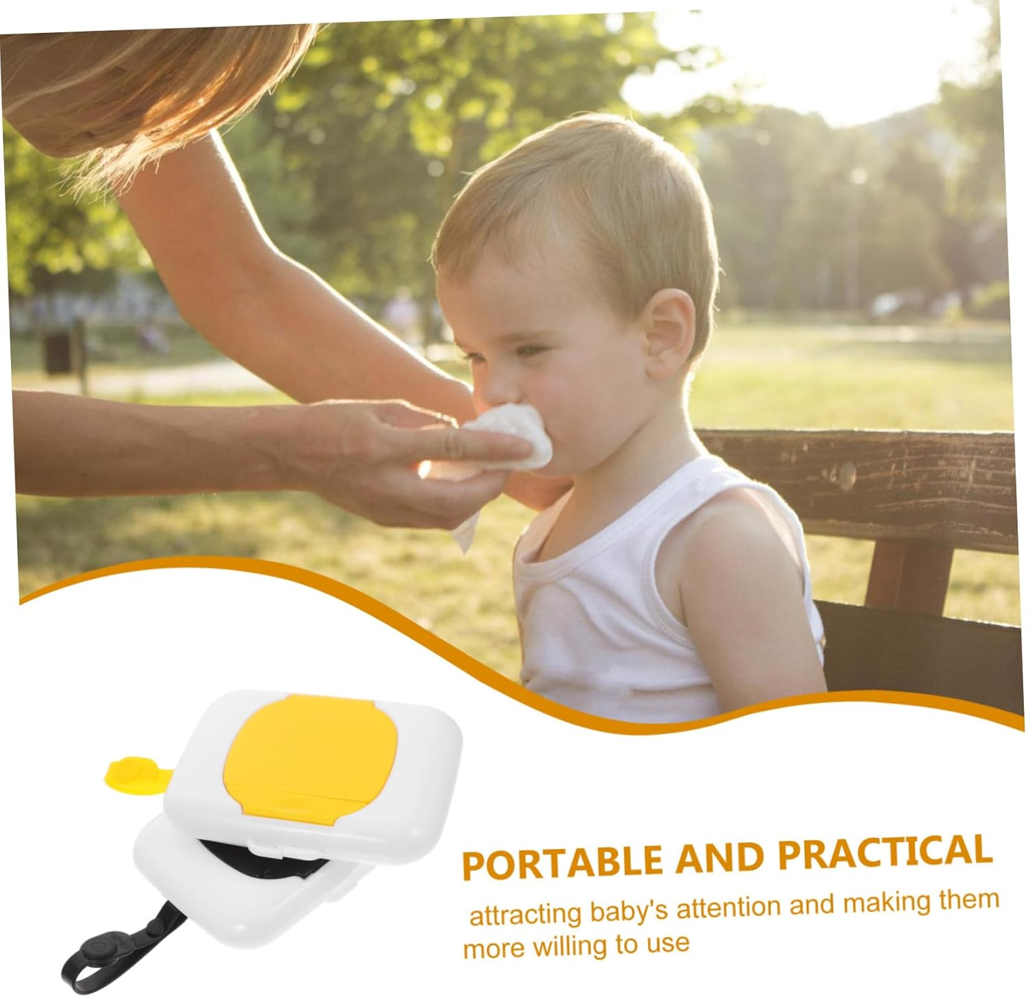 2Pcs Portable Wipes Dispenser Refillable Wet Wipe Holder for Travel Compact Tissue Case for Newborns and Parents Airtight Design Keeps Fresh image number 4