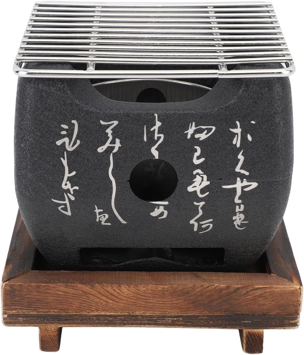 BBQ Grill, Japanese Food Charcoal Stove, Multi Functional Fast Heating Mini Portable Barbecue Stove, for Grilling Family Outdoor (16.5X14.5Cm / 6.5X5.7In) (19.5X18Cm / 7.7X7.1In) image number 4