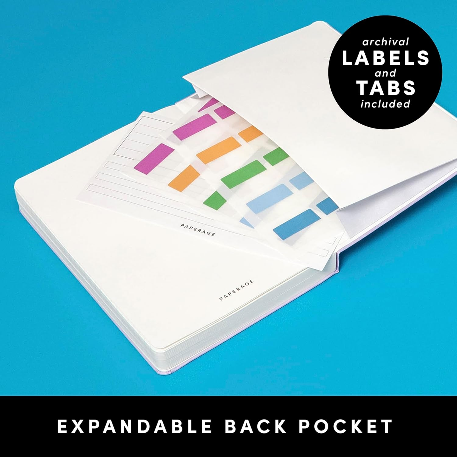 PAPERAGE Lined Journal Notebook, (Black), 252 Pages, Medium 5.7 Inches X 8 Inches - 100 GSM Thick Paper, Hardcover image number 2