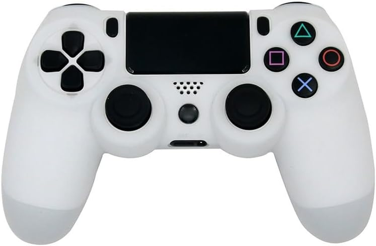 Khxriypha Controller Skin Silicone Grip in Dark Protective Case Compatible with Ps4/Slim/Pro Controller -White image number 1
