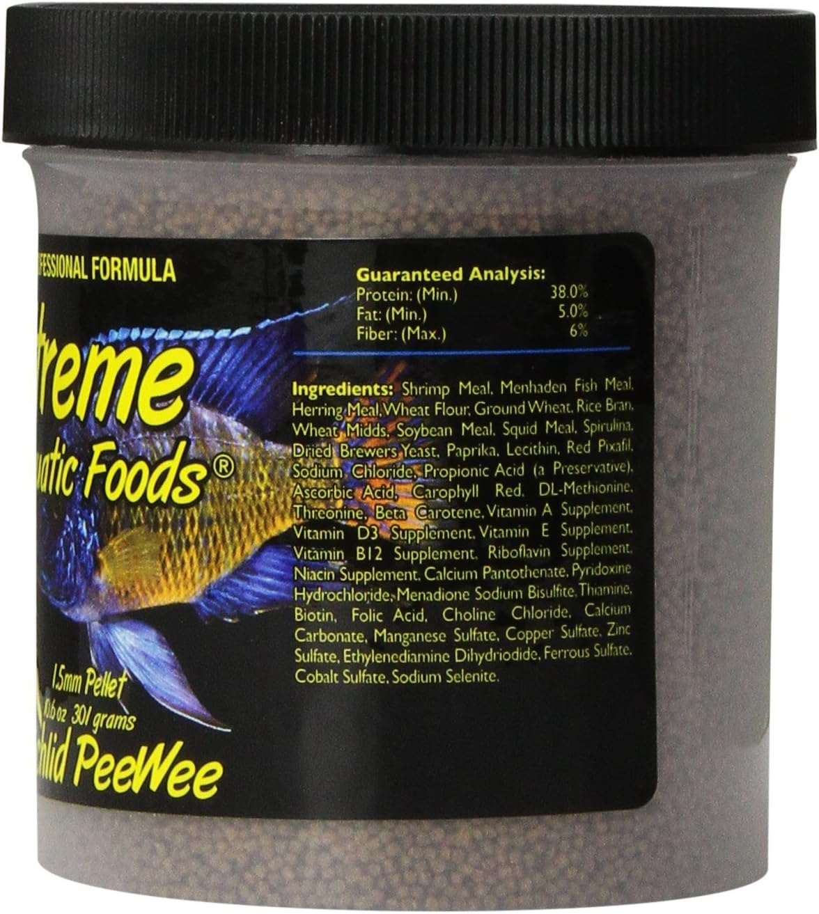 Xtreme Aquatic Foods Cichlid Peewee 1.5Mm Slow-Sinking Pellets 283 Grams (10Oz) image number 1