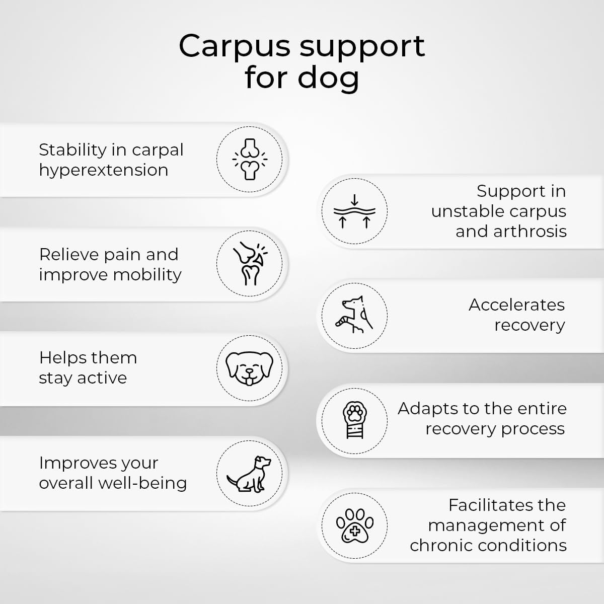 Ortocanis - Carpal Support for Dogs - Carpal Support with Immobilisation Splints for Instability, Osteoarthritis or Hyperextension - Stabilises and Relieves Pain - Size XXXL 19-23 Cm image number 5
